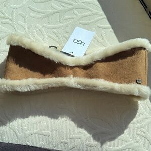 UGG Tan and Cream Fleece Headband
